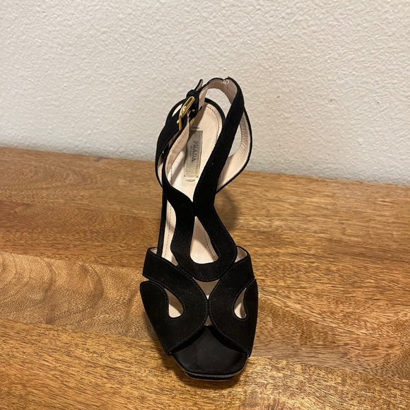 Prada platform block heel suede sandals size 39 - Picture 2 of 7